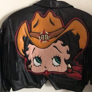 Maziar Betty Boop Icon all leather jacket Size M